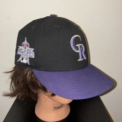 Colorado Rockies Hat New Era 9Forty SnapBack 7 5/8  Black 2010 All Star Game - Image 1 of 4