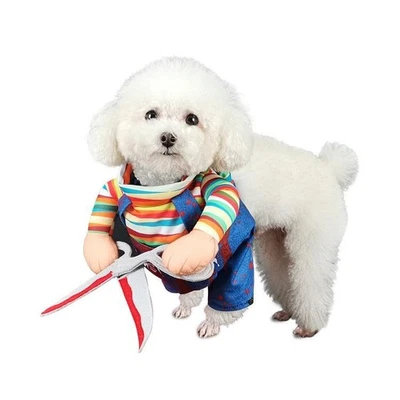Disfraz de perro estilo tijeras de Halloween para gato cachorro y perro tamaño mediano,... Foto 1 de 4