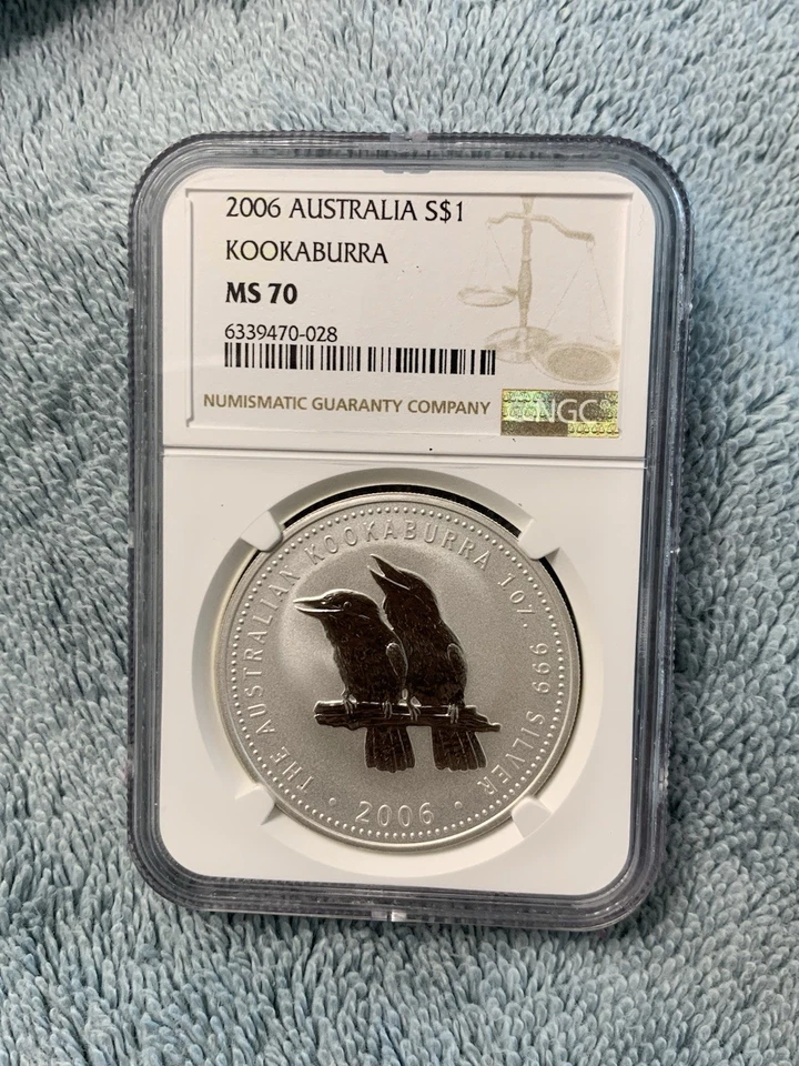 2006 Australia $1 Kookaburra 1 oz .999 Silver Coin NGC MS 70 Top Pop! - Image 1 of 2