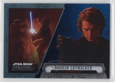 2016 Star Wars Evolution Blue Lightsaber Anakin Skywalker Sith Apprentice #6 9et - Image 1 of 3