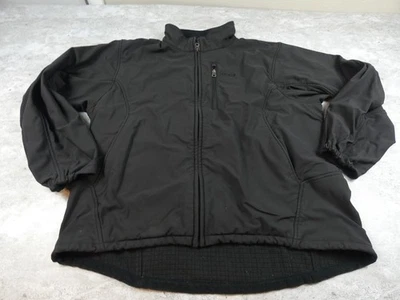 Chaqueta cortavientos de nailon cremallera completa polar negra XL Marmot para hombre abrigo cuello falso Foto 1 de 4