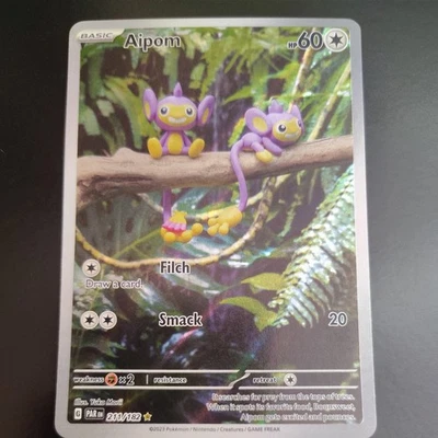 Pokemon TCG Aipom 211/182 Sv04: Paradox Rift Holo - Image 1 of 4