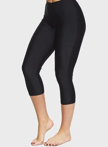 Zoggs Durras Schwimm Capri Größe 8 schwarz bescheidene Überziehhose - Bild 1 von 3