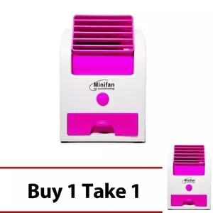 USB/Battery Operated Mini Perfume Turbine Fan (Pink) Set of 2 - Picture 1 of 1