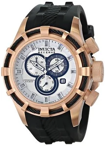 Swiss Made 15776 Reserve Bolt Chronograph 18K Yellow Gold Plated SS Men's Watch - Picture 1 of 3