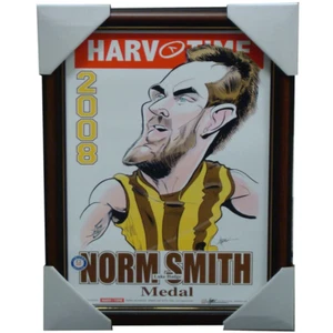 Luke Hodge Norm Smith Medallist Harv Time L/e Print Framed 2008 Premiers - Picture 1 of 1