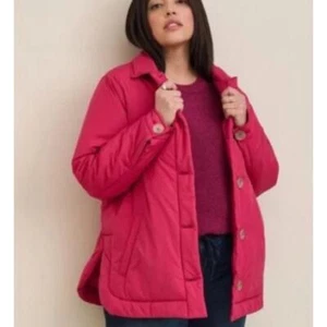Torrid Jacke Damen 1X Puffer Mantel leicht verstaubar Poly Daunen rosa rot NEU - Bild 1 von 12