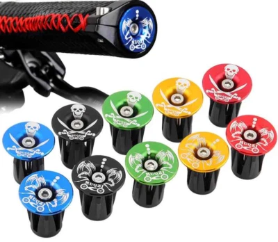 1 пара алюминиевых торцевых заглушек для руля велосипеда горного велосипеда дорожного велосипеда плоская заглушка рукоятки - Изображение 1 из 4