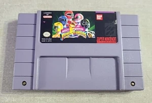 Mighty Morphin Power Rangers SNES Video Game Vintage Tested Working - Picture 1 of 5