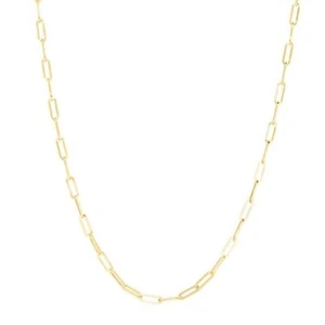Collar Clip Pulido Acabado Oro Amarillo 14k 3.3mm, Cierre Langosta - Imagen 1 de 8