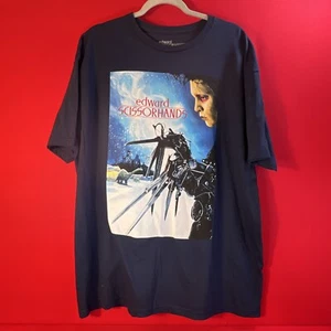 Edward Scissorhands “I am Not Complete” Blue Graphic T-Shirt Size M. 2 Sided - Picture 1 of 3