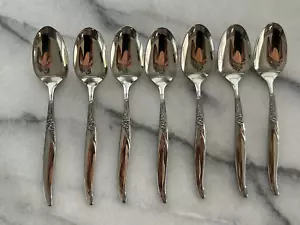 Lote de 7 cucharas de café espresso Demitasse de cubiertos de acero inoxidable Oneida vintage - Imagen 1 de 1