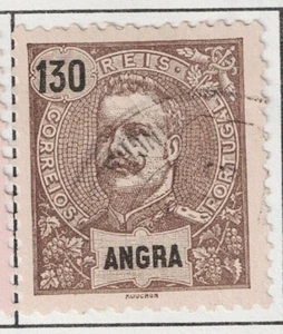 Portuguase Angra Kolonialreich König Briefmarke 1899 Kolonialstempel AFR - Bild 1 von 1