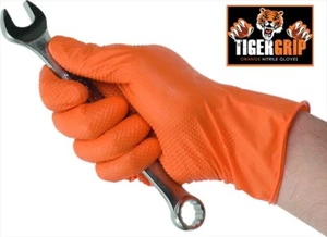 1 PAAR TIGER GRIP NITRIL  EINWEG HANDSCHUHE GUMMIHANDSCHUH S M L XL XXL XXXL - Bild 1 von 2