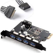 ORICO USB3.0 4 Port PCI Express to USB3.0 Host Controller Card with Power Cable