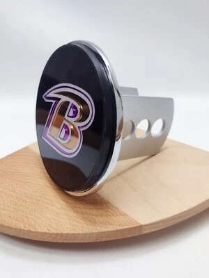 Baltimore Ravens Laser Cut Metal Trailer Hitch Cover - NFL Truck Hitch Cover - Image 1 of 4