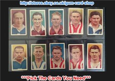 GODFREY PHILLIPS - SOCCER STARS 1936 (G/F) *PICK THE CARDS YOU NEED*