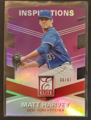 2015 Elite #136 Matt Harvey METS INSPIRATIONS (#30/67) Die-Cut card NM/MT - Image 1 of 2