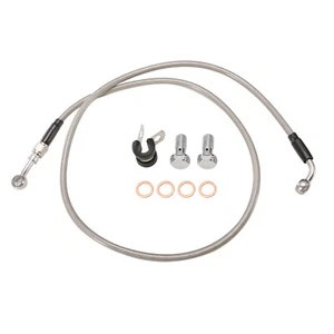 48 1/2" Front Hydraulic Brake Line for Harley Sportster 883 1200 No ABS 16" Bar - Foto 1 di 7