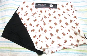 Fabelhafte Just Like You 2er-Pack Schlafshorts Gr. M - so weich neu mit Etikett - schwarz/teddie Bären - Bild 1 von 7