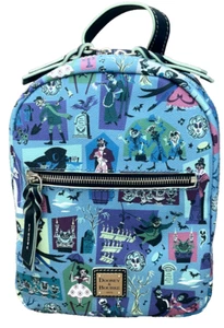 New Disney Parks 2020 Dooney & Bourke Blue Haunted Mansion Mini Backpack - D - Picture 1 of 5