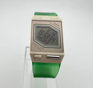 Casio FS-00 Film Slim World Bank Ilumminator Green Digital Watch Module 2190 - Picture 1 of 16