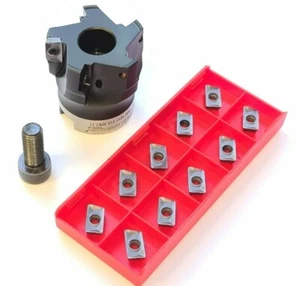1x 90° Eckfräser APKT 11T3..D=40-Z=5-A16 mit IK + APKT 11T308-PM P30/ M30 - Picture 1 of 2