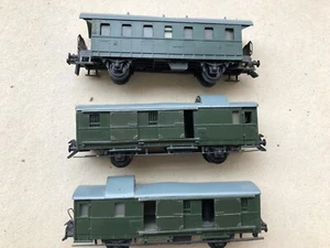 TRIX-Express 20/183 Personenzug, 2 Packwagen, 1 Personenwagen, 2A, grün, s.Fotos - Bild 1 von 4