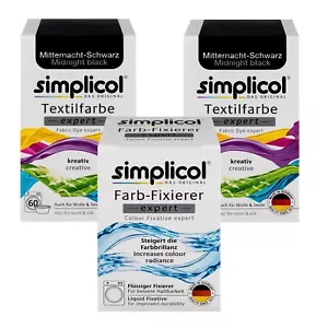 Couleur textile SIMPLICOL EXPERT MINUIT NOIR 2x couleur et 1x fixateur - Photo 1 sur 4