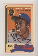 1989 Topps/LJN Baseball Talk Hank Aaron #41 HOF