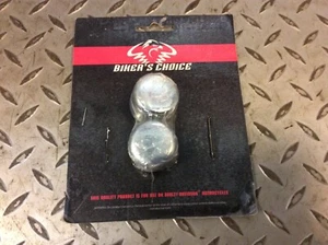72-99 Harley Davidson FL FLT FXWG Softail FXR Biker's Choice Front Axle Cap Set - Picture 1 of 6