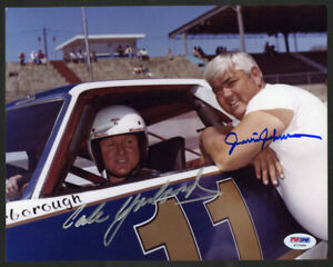 Cale Yarborough & Junior Johnson SIGNED 8x10 Photo NASCAR PSA/DNA AUTOGRAPHED