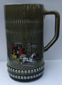 WADE Irish Porcelain Mug/Stein- Stage Coach Scene -6 1/4" - Picture 1 of 3