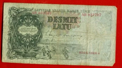 PESCADORES LETÔNIA 10 LS 1938 P.29b 2396 - Imagem 1 de 2