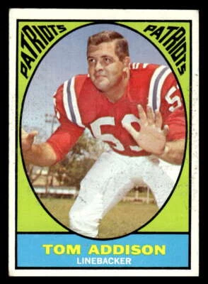 1967 TOPPS TOMMY ADDISON BOSTON PATRIOTS #5 EX X9963 - Image 1 of 2