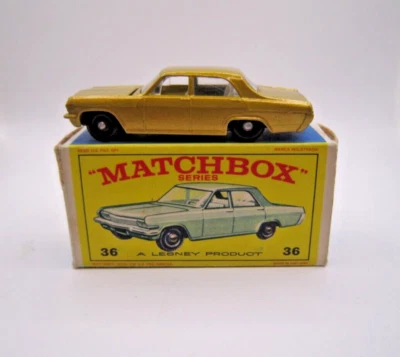 Vintage Matchbox #36 Opel Diplomat w /silver motor. Mint in E-box - Image 1 of 4