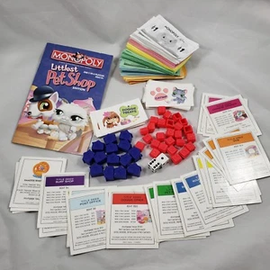Littlest Pet Shop Monopoly Replacement Parts Pieces Cards Money Houses Hotels - Picture 1 of 21