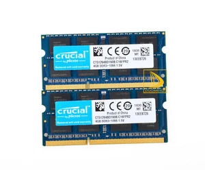 Crucial 8GB 2x 4GB DDR3 PC3-8500S 1066Mhz SODIMM Laptop Memory RAM 204Pin·PC8500 - Picture 1 of 4