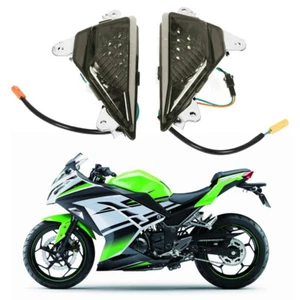 Front LED Turn Signal Light Lamp For KAWASAKI Ninja 1000SX/250/300/400/650/ZX-6R - Foto 1 di 12