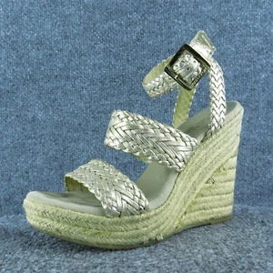 Scarpe sandalo donna Michael Michael Kors cinturino alla caviglia taglia 7,5 media pelle oro - Foto 1 di 10