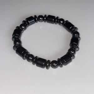 Pulsera unisex de terapia biomagnética para perder peso de grasa corporal con piedra negra - Imagen 1 de 3