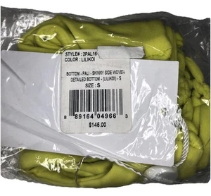 NWT Mikoh Pali Bikini Bottoms Women's Yellow Lilikoi Woven Sides Size Small - Picture 1 of 9