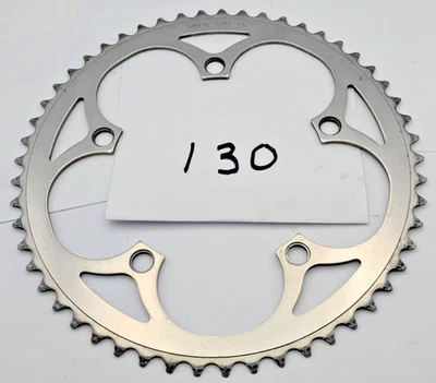 SUNTOUR 53 TOOTH 53T CHAINRING 130MM BCD SILVER 5-ARM ALUMINUM 53 - Image 1 of 4