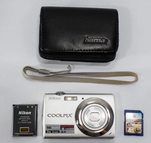 Cámara digital NikonCoolpix S225. SENSOR CD 10,0 MP. Plata. Probado + tarjeta SD - Imagen 1 de 24