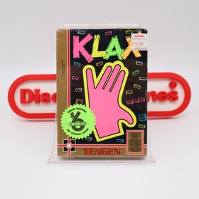 NES Nintendo TENGEN'S KLAX - NEW & Factory Sealed with Authentic V-Overlap Seam!