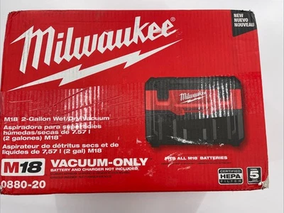 Milwaukee 0880-20 M18 2-Gallon Cordless Portable Wet/Dry Vacuum (Tool Only) - Image 1 of 3