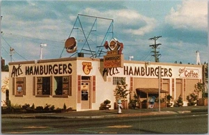 TACOMA, Washington Postcard "ART'S HAMBURGERS" Pacific Avenue View / Unused - Imagen 1 de 2