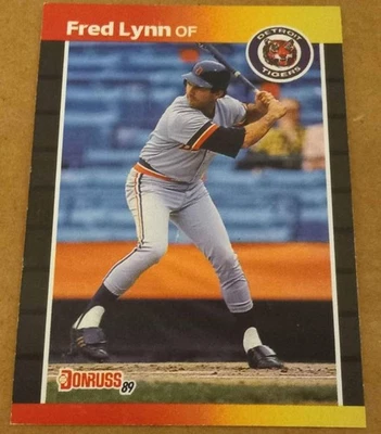 1989 Donruss Fred Lynn 563 Detroit Tigers  - Image 1 of 2