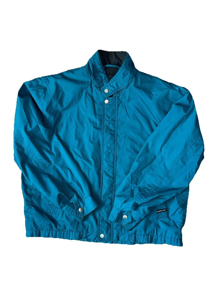 Members Only Jacket Vintage Rare Turquoise Green Color Full Zip Bomber - Image 1 of 4