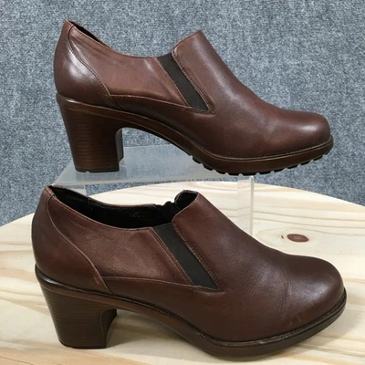 Botas Dansko Mujer 38 Nancy Informales Sin Cordones Botín Bajo Cuero Marrón Tacones Bloque Foto 1 de 4